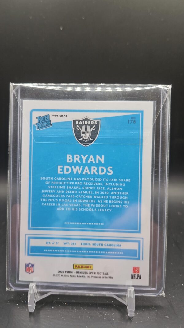 Bryan Edwards 2020 Panini Optic Rated Rookie Silver Prizm #178 - Image 2