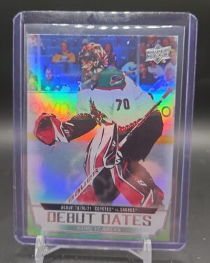 Karel Vejmelka 2022-23 UD Debut Dates #DD-16 Arizona Coyotes