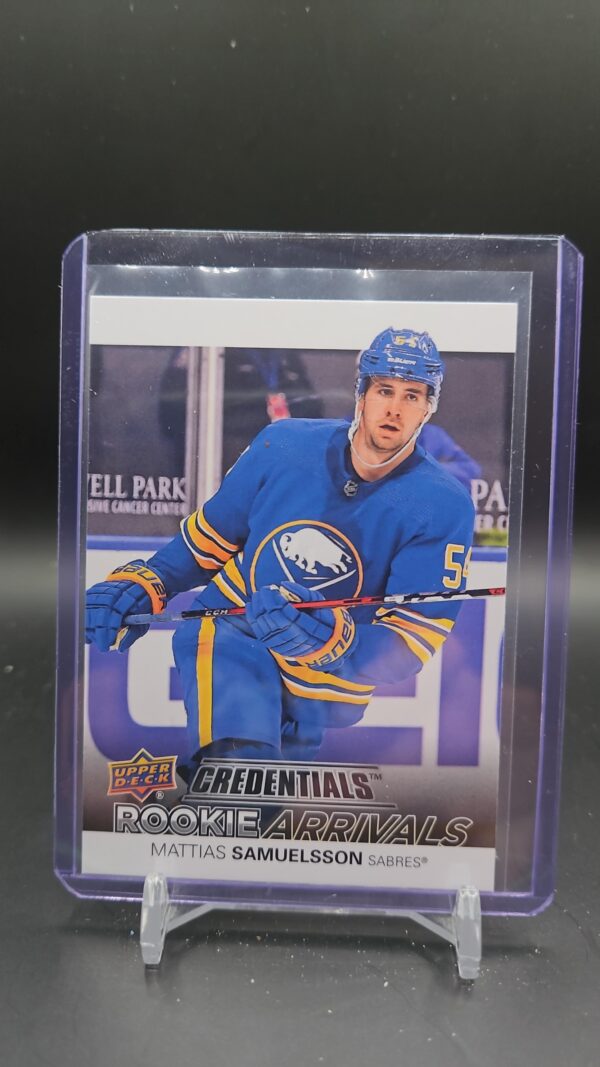 2021-22 Upper Deck Credentials Rookie Arrivals RA-29 Mattias Samuelsson