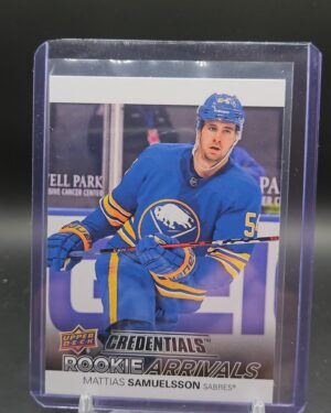 2021-22 Upper Deck Credentials Rookie Arrivals RA-29 Mattias Samuelsson