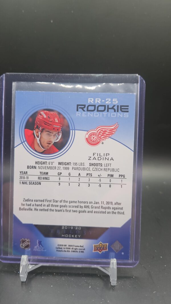 Filip Zadina 2019-20 Upper Deck Trilogy Renditions Blue #/399 - Image 2