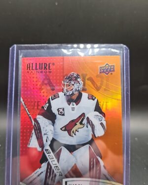 Ivan Prosvetov 2021-22 Upper Deck Allure Red/Orange Rainbow #R-31 Arizona Coyotes hockey card