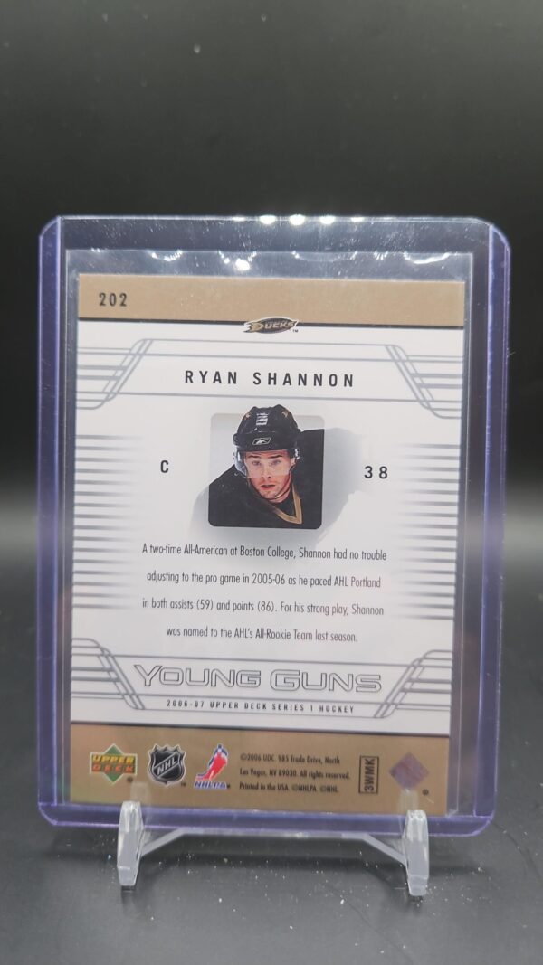 2006-07 Upper Deck Young Guns#202 Ryan Shannon Ducks - Image 2