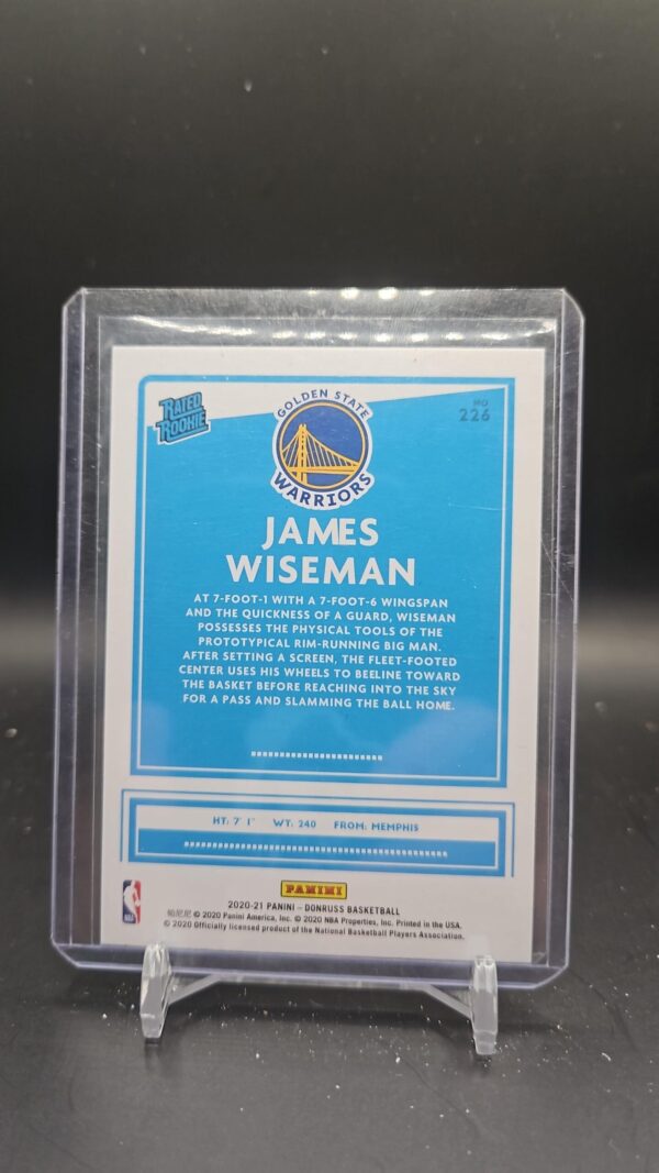 2020-21 Panini Donruss James Wiseman Rated Rookie #226 Warriors - Image 2