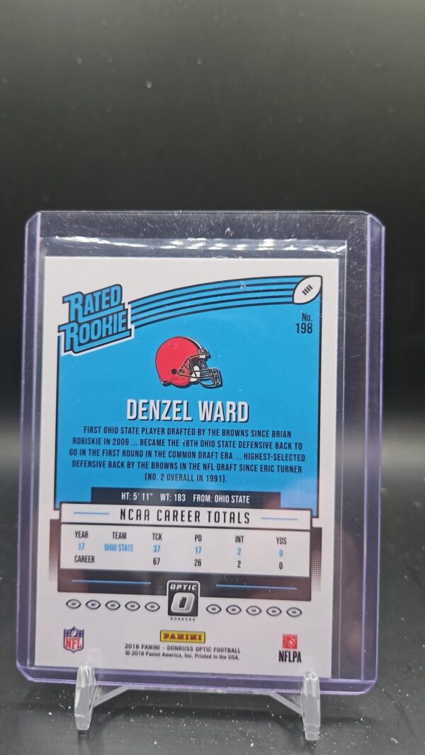 2018 Panini Donruss Optic Denzel Ward Rated Rookie #198 - Image 2