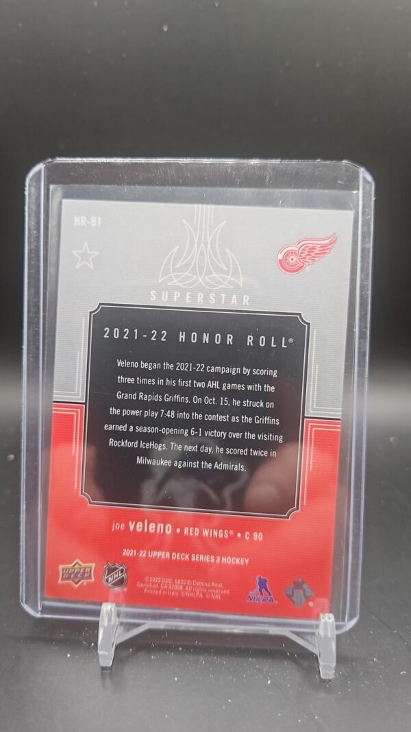 2021-22 Upper Deck Honor Roll #HR-81 Joe Veleno Detroit - Image 2