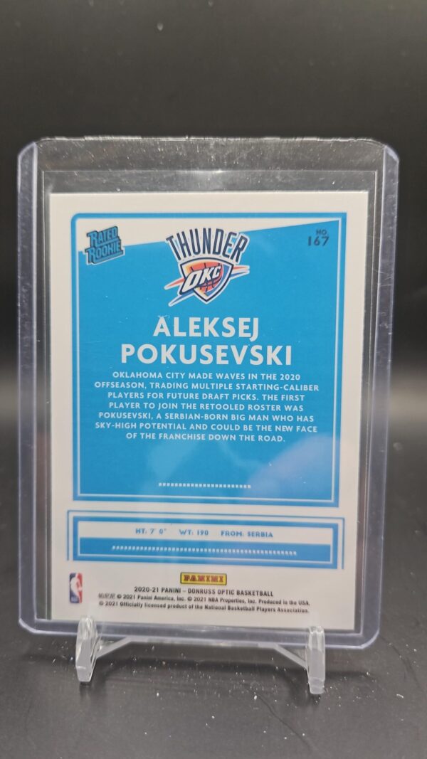 2020-21 Panini Optic ALEKSEJ POKUSEVSKI Rated Rookie Oklahoma City Thunder - Image 2