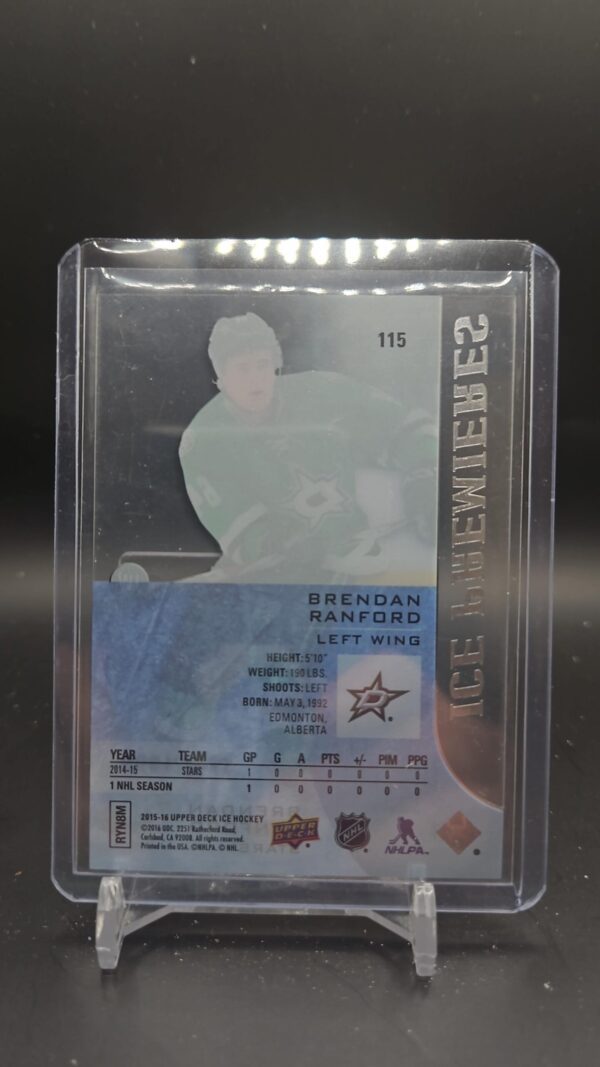 2015-16 Upper Deck Ice Premieres Brendan Ranford /1999 #115 - Image 2