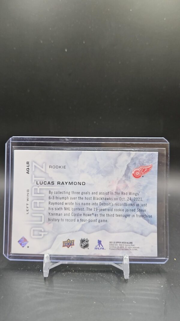 2021-22 UD - Allure - Quartz Rookie Lucas Raymond AQ-LR - Image 2