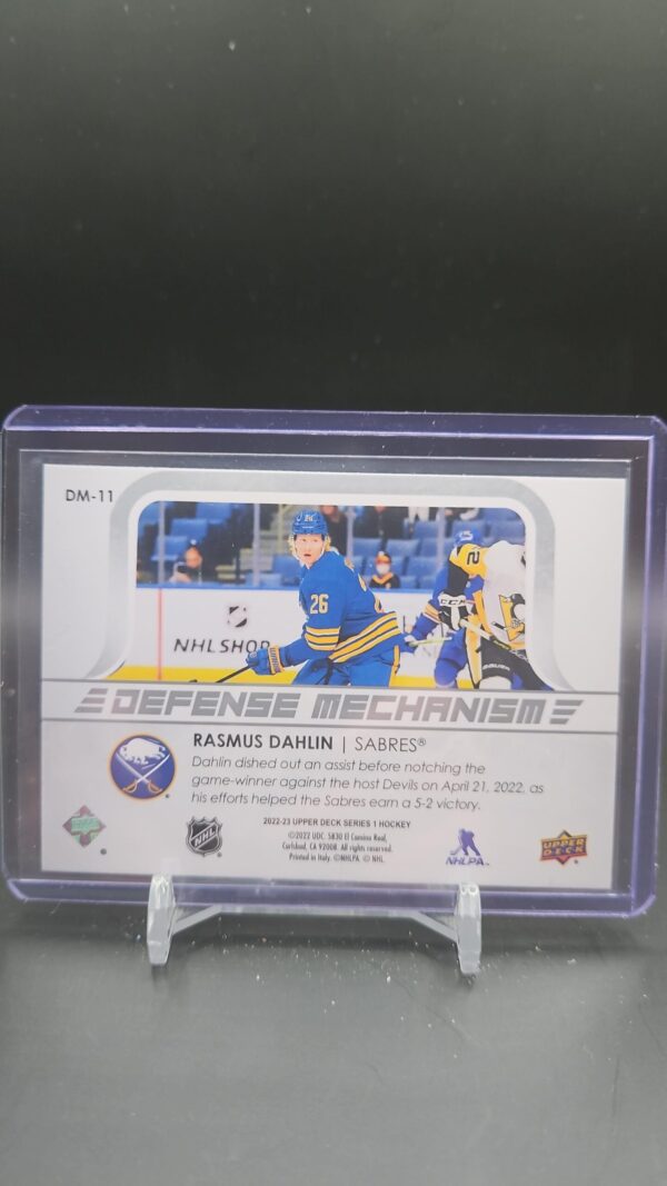 Rasmus Dahlin 2022-23 Series 1 Defense Mechanism #DM-11 Buffalo Sabres - Image 2