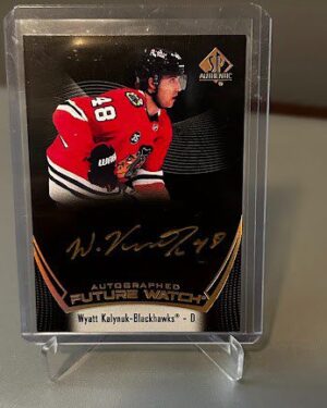 2021-22 SP Authentic Black Future Watch Auto Wyatt Kalynuk Chicago Blackhawks
