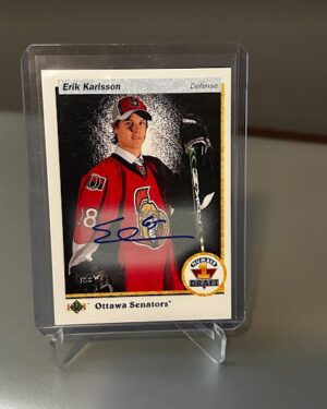 2017-18 SPA Erik Karlsson NUMBER 1 DRAFT AUTO ROOKIE TRIBUTE