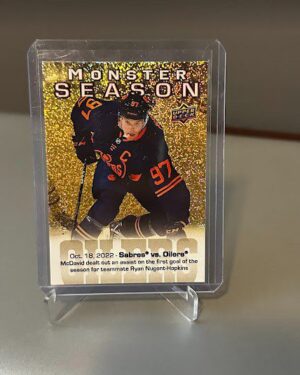 2023-24 Upper Deck Series 2 Monster Season Gold /153 Connor McDavid Edmonton Oilers