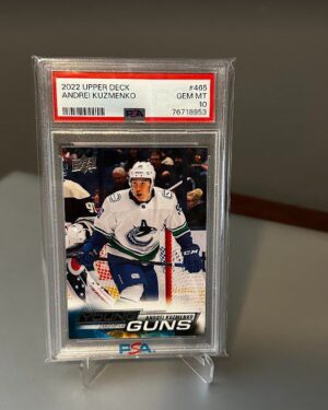 2022-23 Upper Deck Young Guns Rookie #465 Andrei Kuzmenko PSA 10 Vancouver Canucks