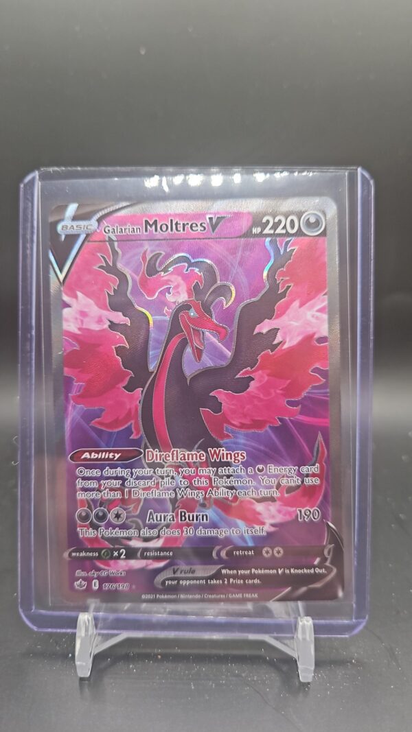 Pokemon - Galarian Moltres V - 176/198 - Chilling Reign - Full Art