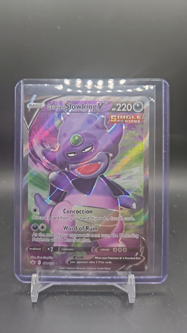 Pokemon Galarian Slowking V 178/198 Chilling Reign Sword & Shield FULL ART