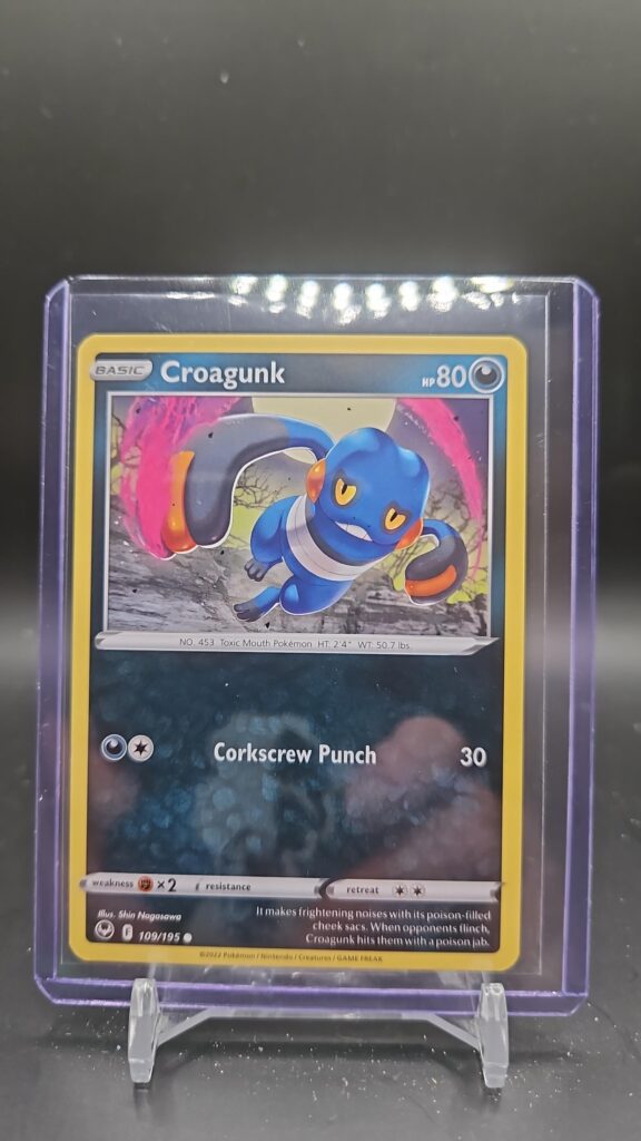 Croagunk Silver Tempest reverse holo common Pokémon TCG card