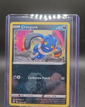 Croagunk Silver Tempest reverse holo common Pokémon TCG card
