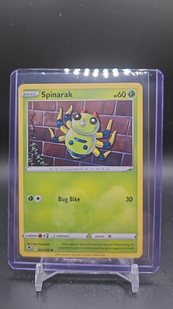 Spinarak Silver Tempest reverse holo common Pokémon TCG card