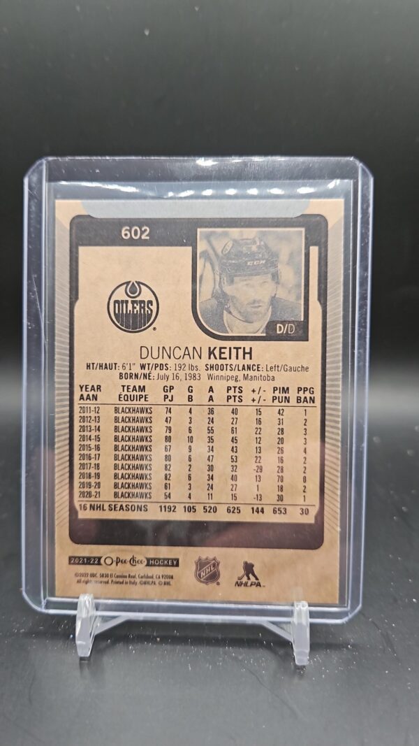 Duncan Keith #602 - 2021-22 O-Pee-Chee - Base Update - Image 2