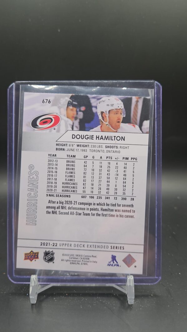 2021-22 Dougie Hamilton Upper Deck All Star 2nd Team 676 Hurricanes - Image 2