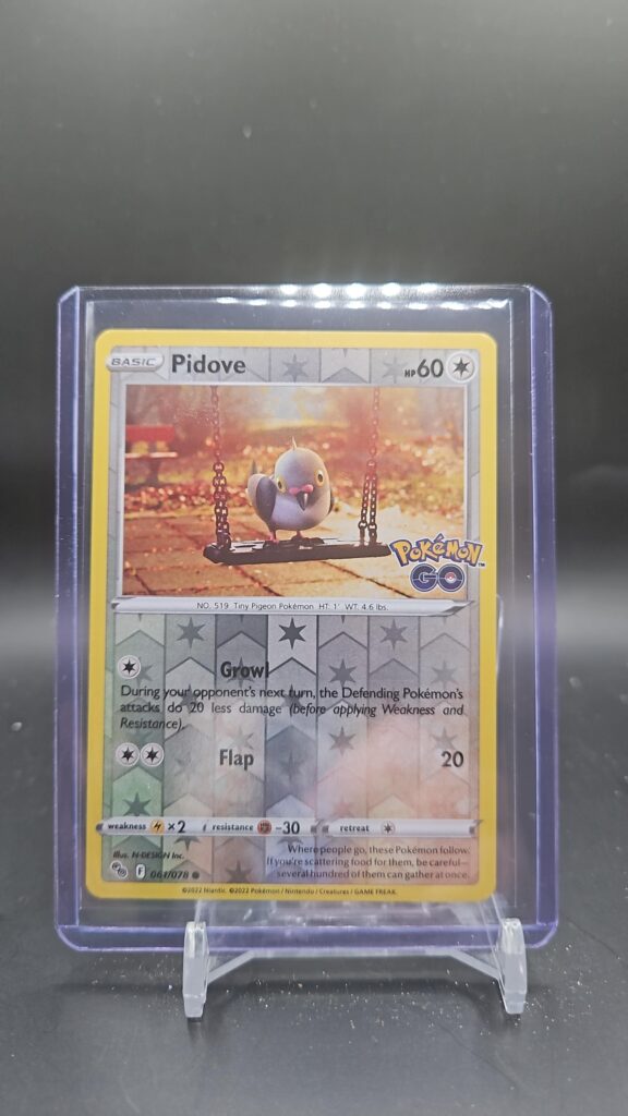Pidove Pokémon GO reverse holo common Pokémon TCG card