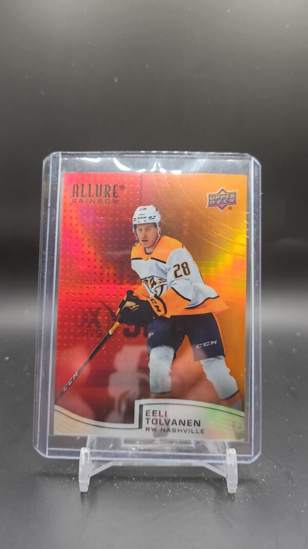 2021-22 Upper Deck Allure Red/Orange Rainbow Eeli Tolvanen Predators A-156