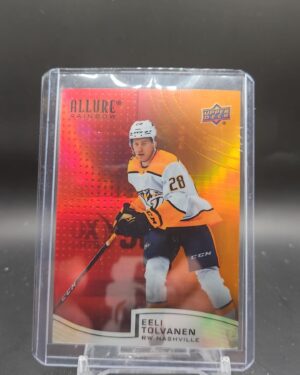 2021-22 Upper Deck Allure Red/Orange Rainbow Eeli Tolvanen Predators A-156