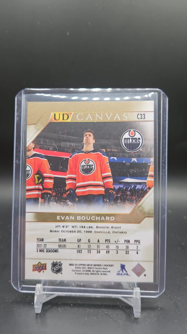 2022-23 Upper Deck Series 1 UD Canvas #C33 Evan Bouchard Edmonton - Image 2