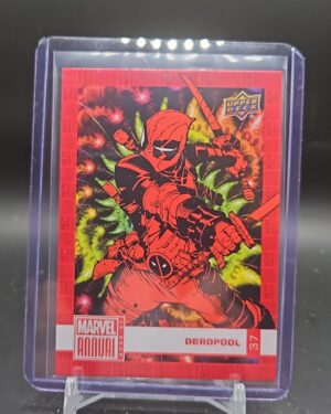 2020-21 Upper Deck Marvel Annual Fractal Deadpool #37 trading card, Mint condition, X-Force, Marvel, top collectible for superhero card collectors.