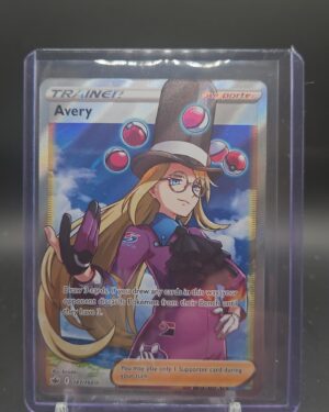 Pokémon TCG Avery 187/198 Chilling Reign Full Art Trainer card displayed in near mint condition, showcasing detailed full-art illustration and holographic finish for collectors.