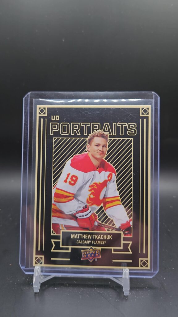 2022-23 UD Portraits Matthew Tkachuk #P-13 NHL card