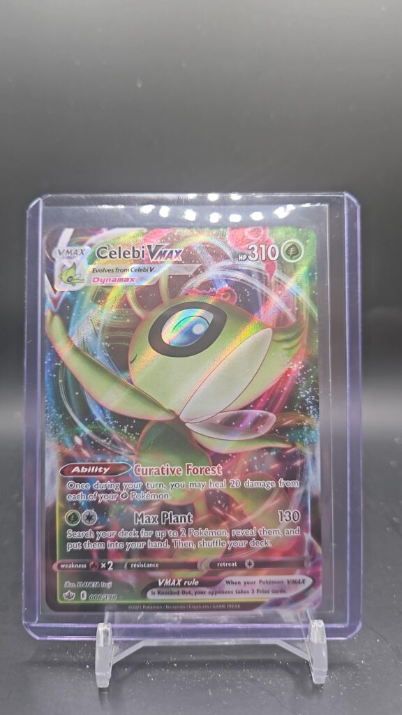 Celebi VMAX 008/198 Full Art Ultra Rare Chilling Reign Pokémon Card NM 2021 Front