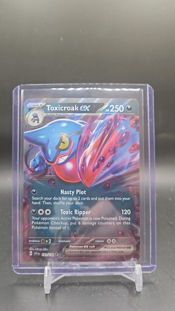 Toxicroak EX Scarlet & Violet double star holo rare Pokémon TCG card