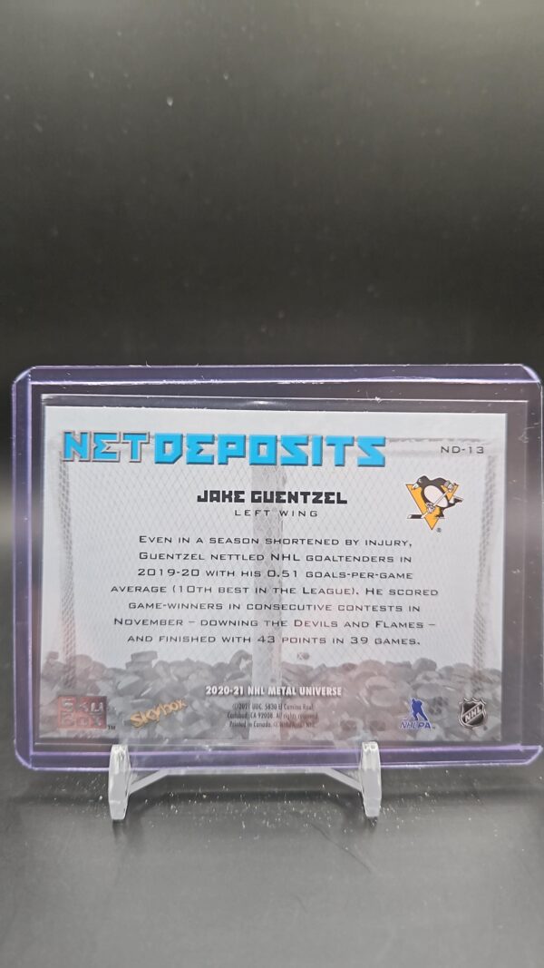 2020-21 Skybox Metal Universe Net Deposits Jake Guentzel Penguins #ND-13 - Image 2