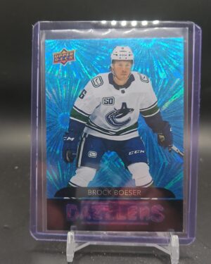 Brock Boeser Upper Deck Blue Dazzlers 2020-21 hockey card #DZ-96