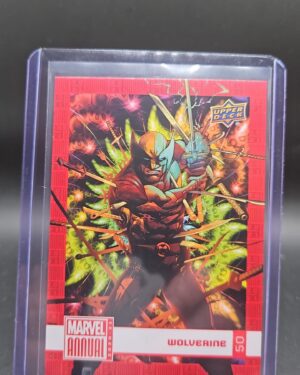 2020-21 Upper Deck Marvel Annual Fractal Wolverine #50 trading card, Mint condition, X-Men, Marvel, top collectible for superhero card collectors.