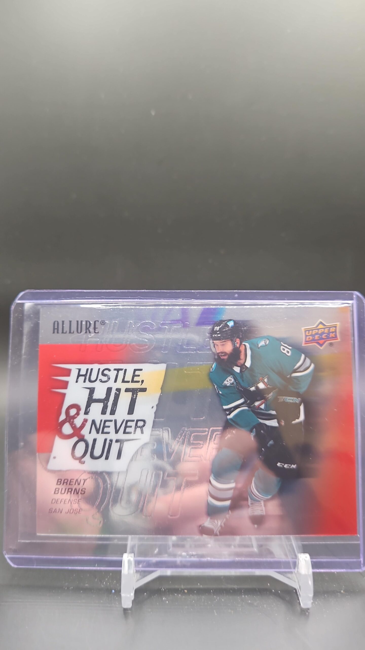 2021-22 Upper Deck Allure Hustle Hit and Never Quit #HH10 Brent Burns