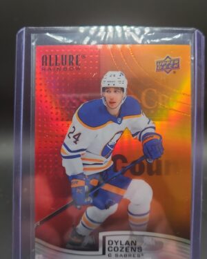 2021-22 UD ALLURE SABRES DYLAN COZENS RED ORANGE RAINBOW PARALLEL #R-76