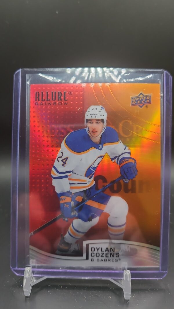2021-22 UD ALLURE SABRES DYLAN COZENS RED ORANGE RAINBOW PARALLEL #R-76