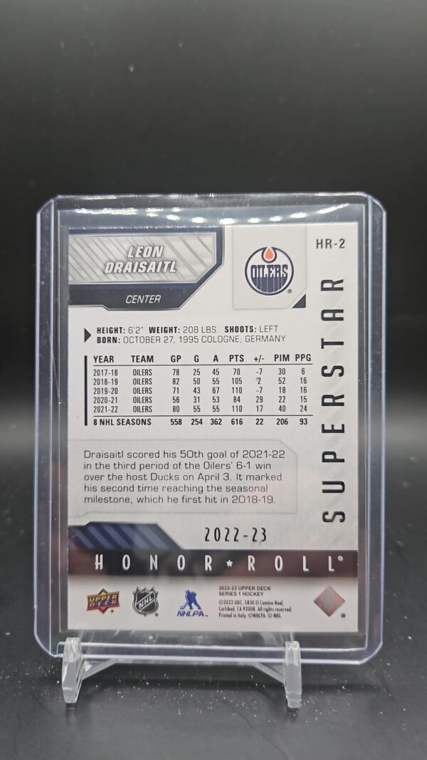 2022-23 Upper Deck Series 1 Leon Draisaitl Superstar Honor Roll #HR-2 - Image 2