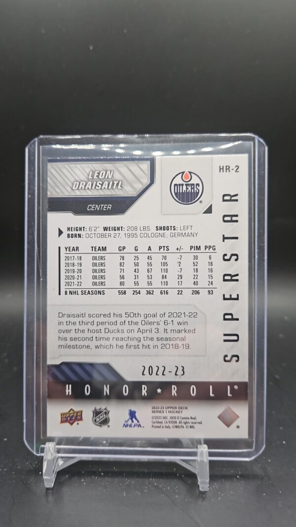 2022-23 Upper Deck Series 1 Leon Draisaitl Superstar Honor Roll #HR-2 - Image 2