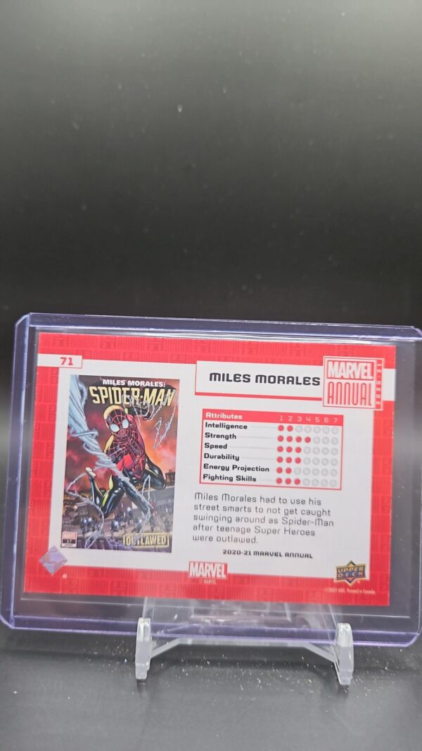 2020-21 Upper Deck Marvel Annual Fractal Miles Morales #71 - Image 2