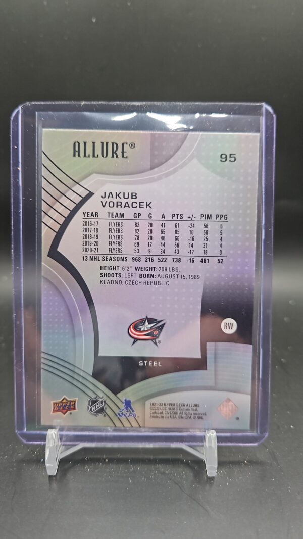 2021-22 Upper Deck Allure Steel Jakub Voracek #95 - Image 2