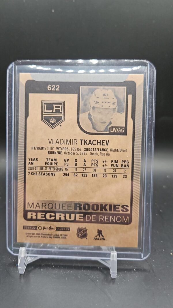 2021-22 O-Pee-Chee Marquee Rookies Update Vladimir Tkachev #622 - Image 2