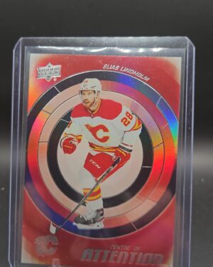 2022-23 Upper Deck Series 1 Centre of Attention #CA-8 Elias Lindholm Calgary