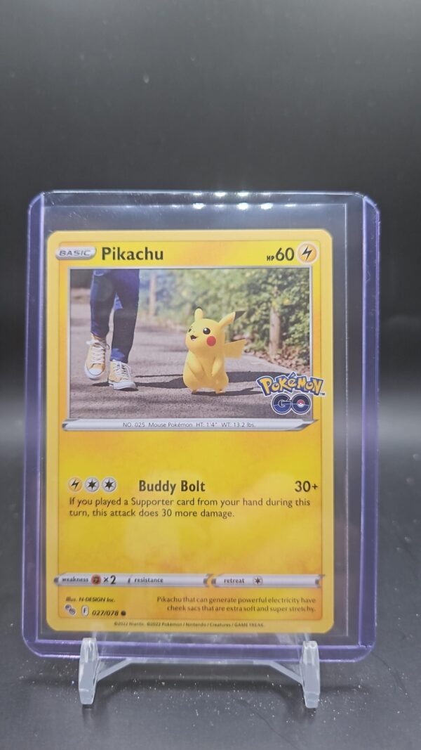 Pikachu Pokémon GO 027/078 Regular Common Pokémon TCG