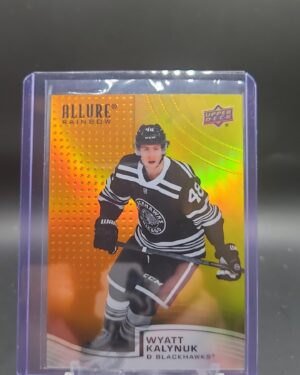 2021-22 Upper Deck Allure Rainbow Orange Yellow Wyatt Kalynuk #R-18 Rookie RC