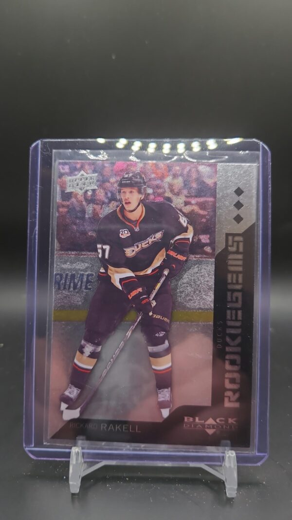 2013-14 UPPER DECK BLACK DIAMOND RICKARD RAKELL #191 ROOKIE GEMS TRIPLE