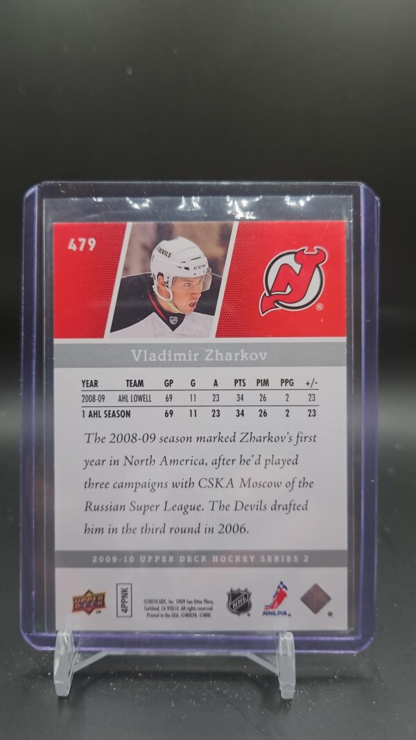 2009-10 Upper Deck Young Guns Vladimir Zharkov New Jersey Devils - Image 2